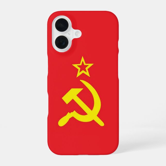 Funda Para iPhone 16 bandera de la URSS (Reverso )