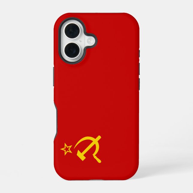 FUNDA PARA iPhone 16 BANDERA DE LA URSS (Reverso )