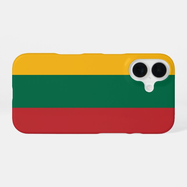 Funda Para iPhone 16 Bandera de Lituania (Reverso Horizontal)