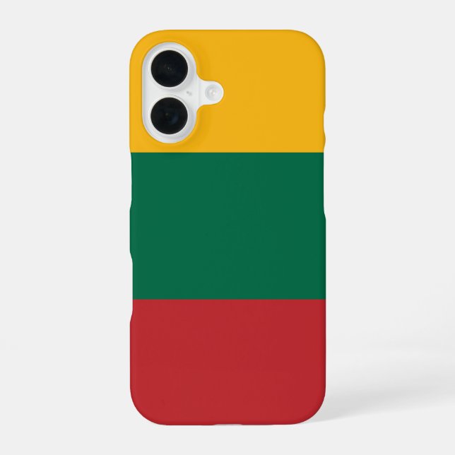 Funda Para iPhone 16 Bandera de Lituania (Reverso )