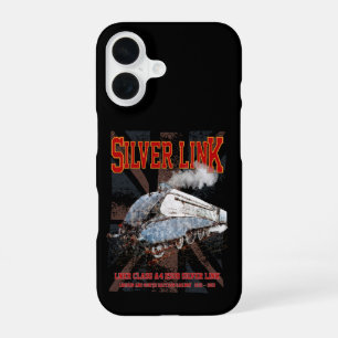 Funda Para iPhone 16 Bandera de Locomotive UK Silver Link LNER Clase A4