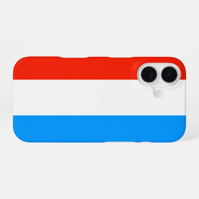 Funda Para iPhone 16 Bandera de Luxemburgo (Reverso Horizontal)