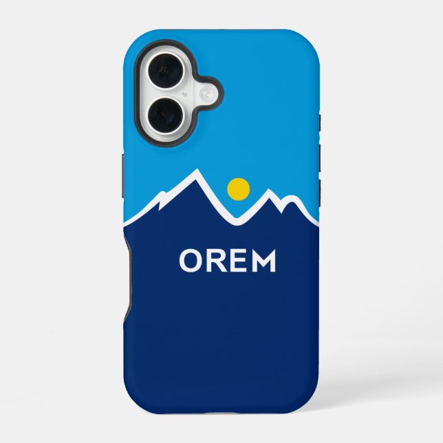 Funda Para iPhone 16 Bandera de Orem, Utah (Reverso )