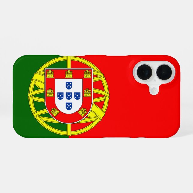 Funda Para iPhone 16 Bandera de Portugal (Reverso Horizontal)