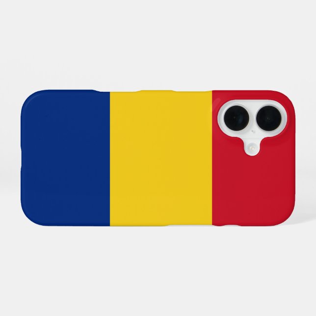 Funda Para iPhone 16 Bandera de Rumania (Reverso Horizontal)