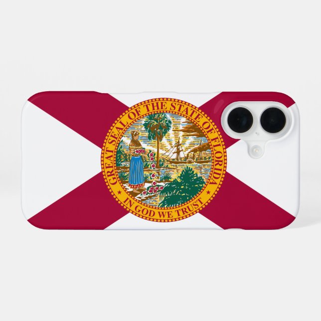 Funda Para iPhone 16 bandera del estado de Florida (Reverso Horizontal)