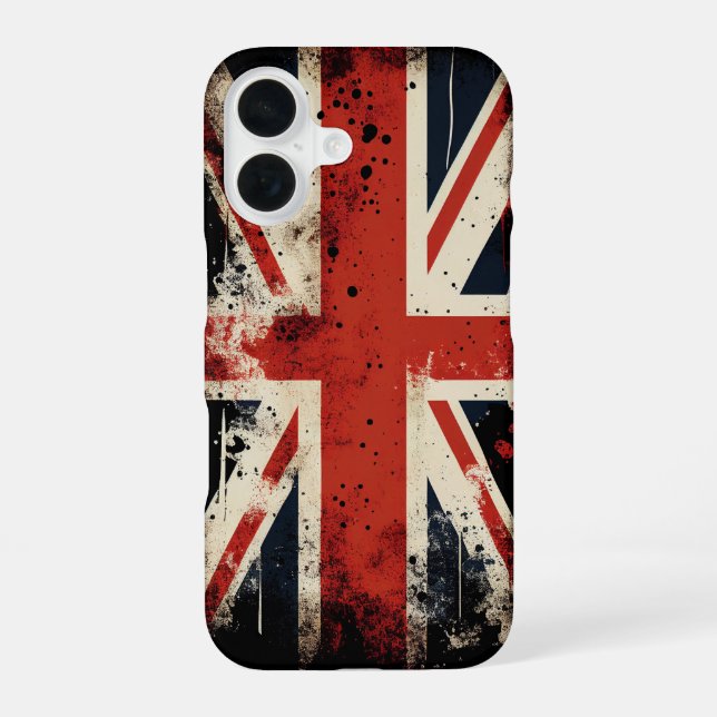 Funda Para iPhone 16 Bandera del Reino Unido (Reverso )
