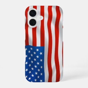 Funda Para iPhone 16 Bandera estadounidense iPhone 16 Funda saludando c