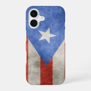 Funda Para iPhone 16 Bandera Grunge de Puerto Rico