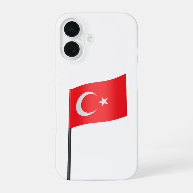 Funda Para iPhone 16 bandera turca  (Reverso )