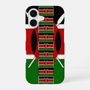 Funda Para iPhone 16 Banderas en miniatura sin costuras de Kenia Marcos