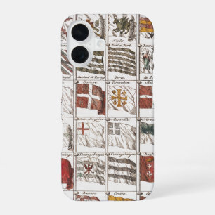 Funda Para iPhone 16 Banderas Náuticas Antiguas del Mundo Póster