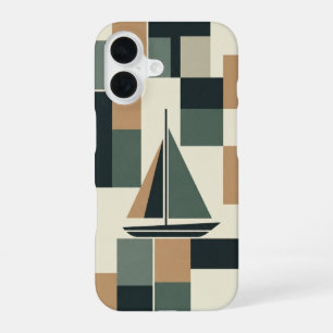 Funda Para iPhone 16 Barco de vela minimalista vintage