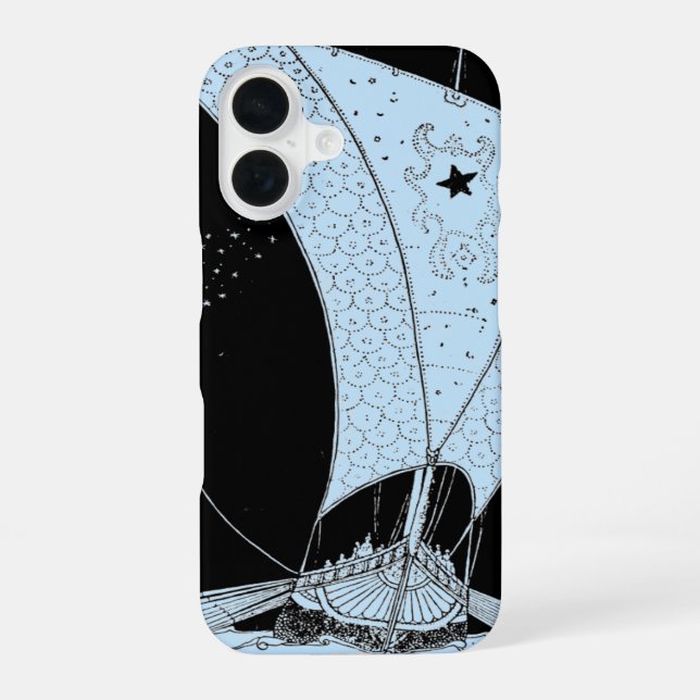 Funda Para iPhone 16 Barco de vela Viking Longship (Reverso )