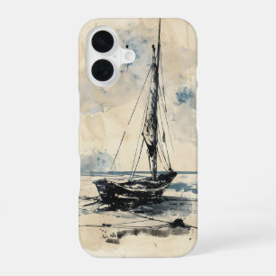 Funda Para iPhone 16 Barco en la playa