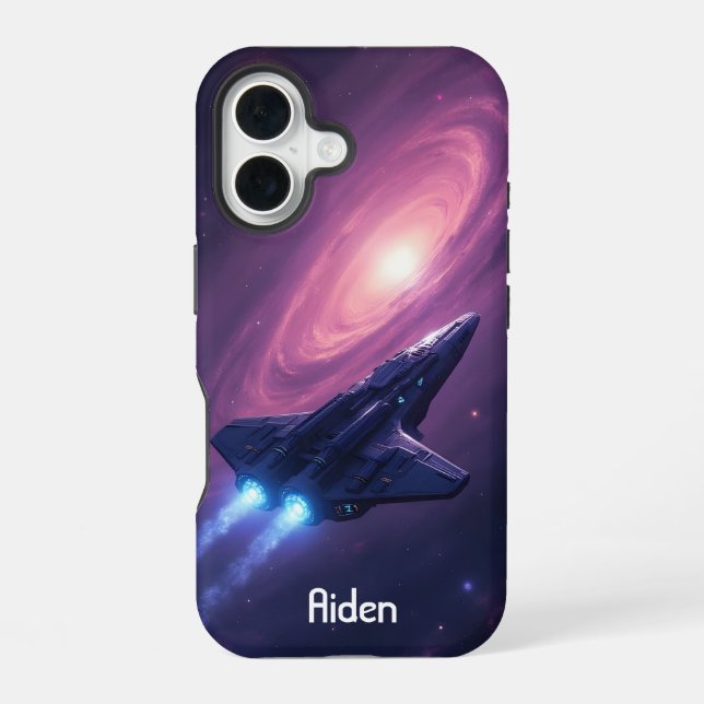Funda Para iPhone 16 Barco Galaxia (Reverso )