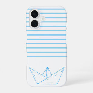 Funda Para iPhone 16 Barquito de papel elegante