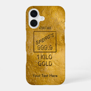 Funda Para iPhone 16 Barra dorada