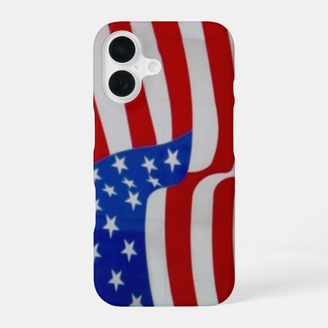 Funda Para iPhone 16 barras y estrellas (Reverso )