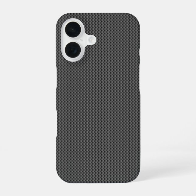 Funda Para iPhone 16 Base de fibra de carbono negro (Reverso )