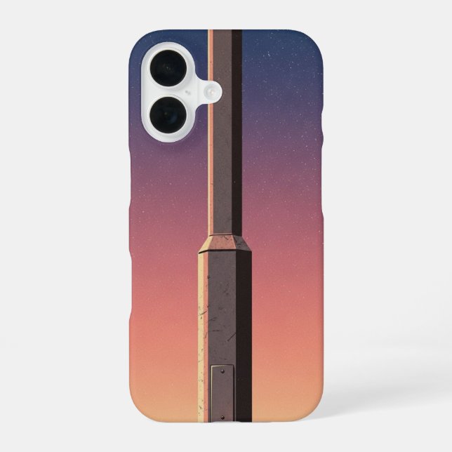 Funda Para iPhone 16 Base de lámpara retro (Reverso )