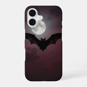 Funda Para iPhone 16 Bat Across the Moon Dark Gothic Case