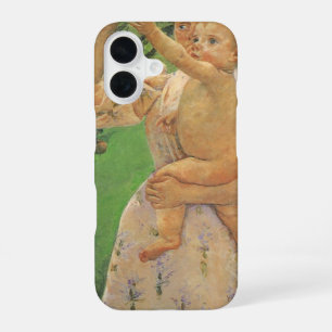 Funda Para iPhone 16 Bebé alcanzando una manzana de Mary Cassatt