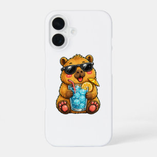 Funda Para iPhone 16 Bebida de capibara genial