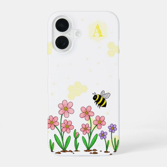 Funda Para iPhone 16 Bee Happy Garden (Reverso )