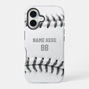 Funda Para iPhone 16 Béisbol Personalizado de Moda Nombre y Número