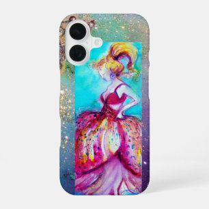 Funda Para iPhone 16 BELLEZA CON VESTIDO ROSA / Planta Mariposa Mágica