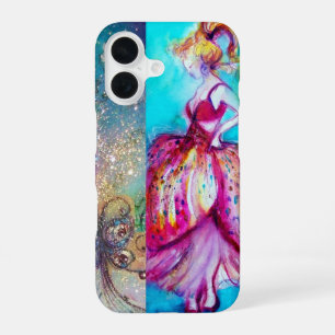 Funda Para iPhone 16 BELLEZA CON VESTIDO ROSA / Planta Mariposa Mágica