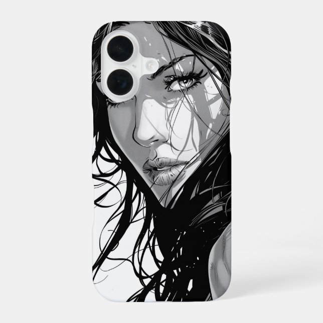 Funda Para iPhone 16 Belleza de Cómic (Reverso )