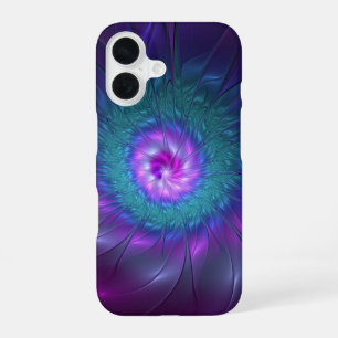 Funda Para iPhone 16 Belleza floral abstracta arte fractal colorido flo