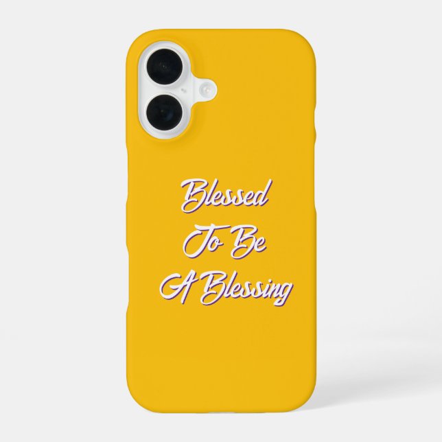 Funda Para iPhone 16 Bendecido De Ser Un Amarillo Bendecido (Reverso )