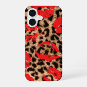 Funda Para iPhone 16 Beso de labial Leopard Kiss