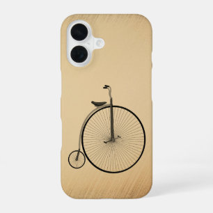 Funda Para iPhone 16 Bicicleta antigua de rueda alta rústica