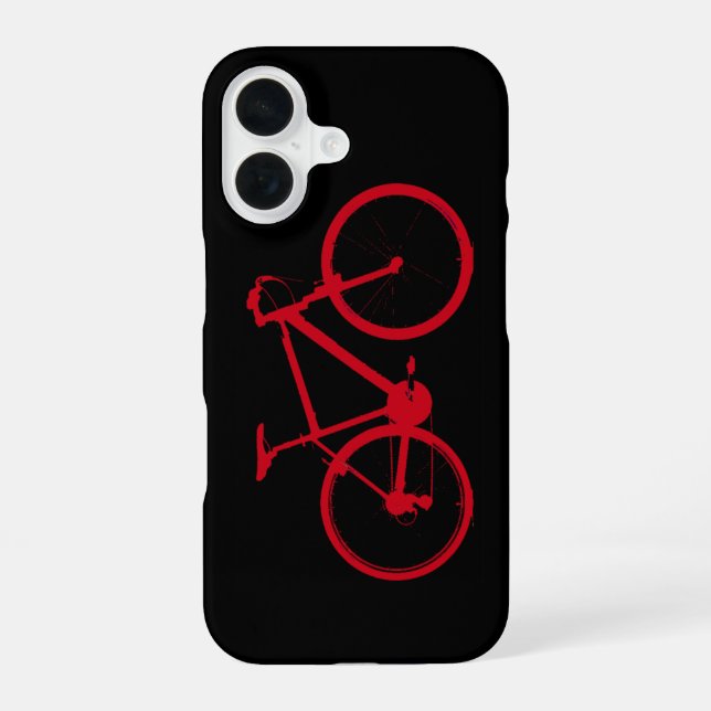 Funda Para iPhone 16 bicicleta roja, ciclismo (Reverso )
