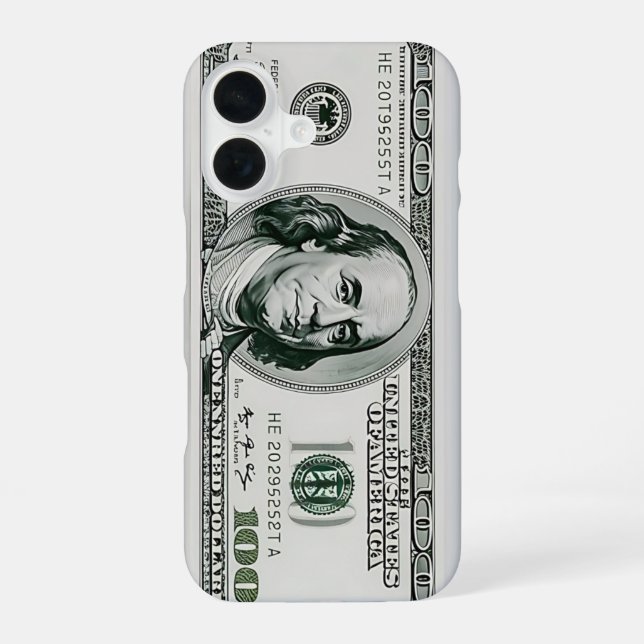 Funda Para iPhone 16 billete de US $100 (Reverso )