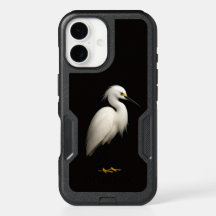 Funda para iPhone 16 Black 4 Luxe, Garza Blanca