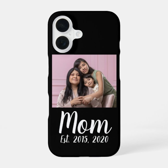 Funda Para iPhone 16 Black Mom Established Script (Reverso )
