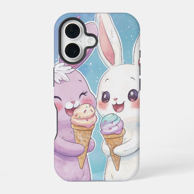 Funda Para iPhone 16 Bliss dulce Bunny - Estuche Kawaii Anime Phone (Reverso )