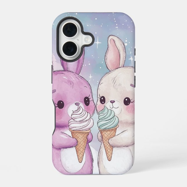 Funda Para iPhone 16 Bliss dulce Bunny - Estuche Kawaii Anime Phone (Reverso )