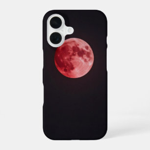 Funda Para iPhone 16 Blood Moon on Black Minimal Phone Case