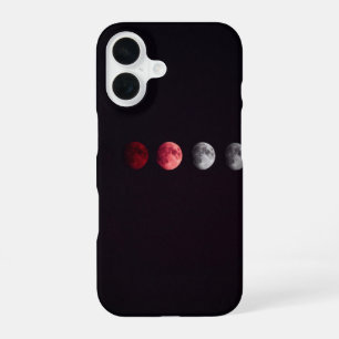 Funda Para iPhone 16 Blood Moon Phases Minimal Dark Case