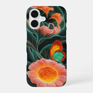 Funda Para iPhone 16 Bloom bioluminiscente: una obra maestra florística