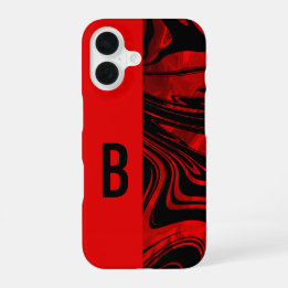 Funda Para iPhone 16 Bloque Duotone y Rojo Swirl