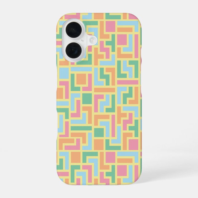 Funda Para iPhone 16 Bloques de rompecabezas (Reverso )