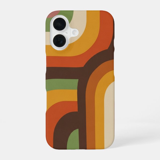 Funda Para iPhone 16 Bloques orgánicos vintage (Reverso )