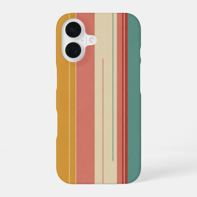 Funda Para iPhone 16 Bloques verticales con líneas (Reverso )